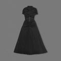 Aberdeen Elegant Hollow-out Pleated Mesh Evening Party Dress
