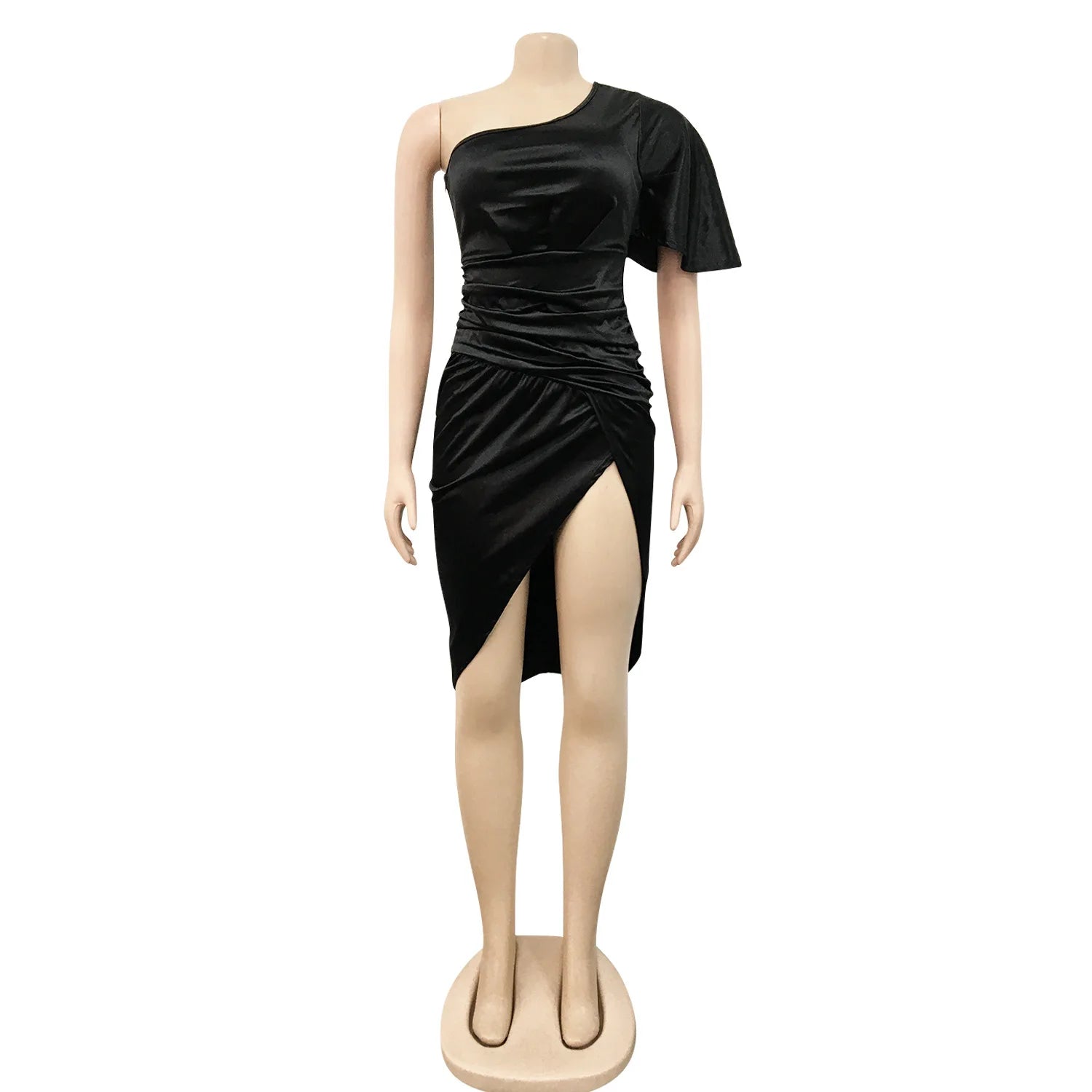 Ross Corner Plus Size Elegant One-shoulder Bodycon Evening Bridesmaid Dress
