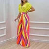 Glennys Deep V Gradient Floral Two Piece Sets