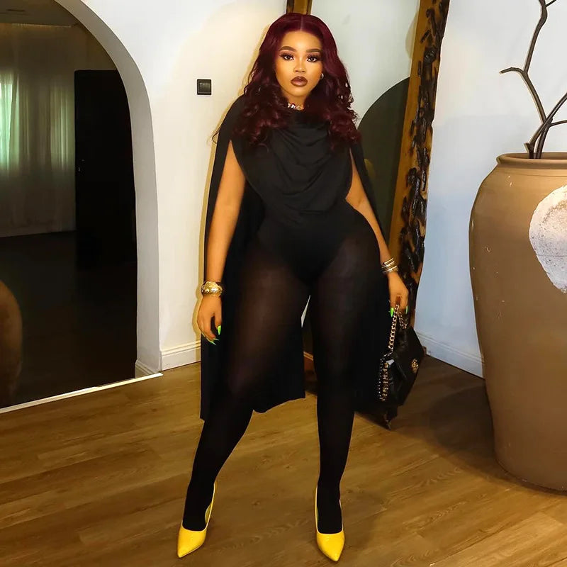 Chicopee Draped Cowl Neck Solid Color Slim Trendy Sleeveless Casual Jumpsuit