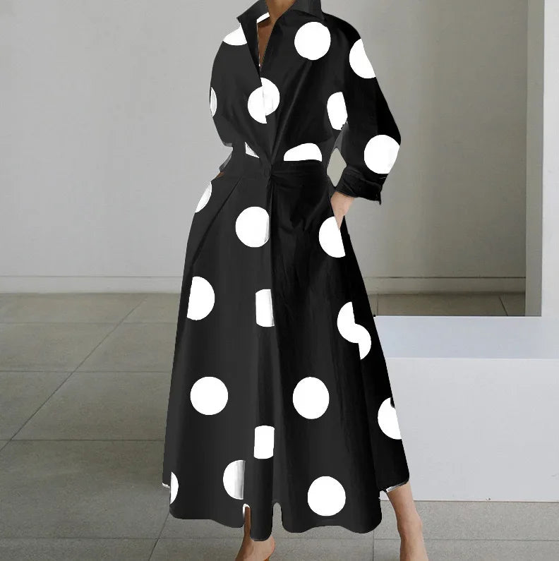 Sutton Manor Casual Long Sleeve Elastic Waist Printed