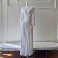 Helvetia Elegant Casual Solid Color Simple Loose Long Ladies Stunnig Dress
