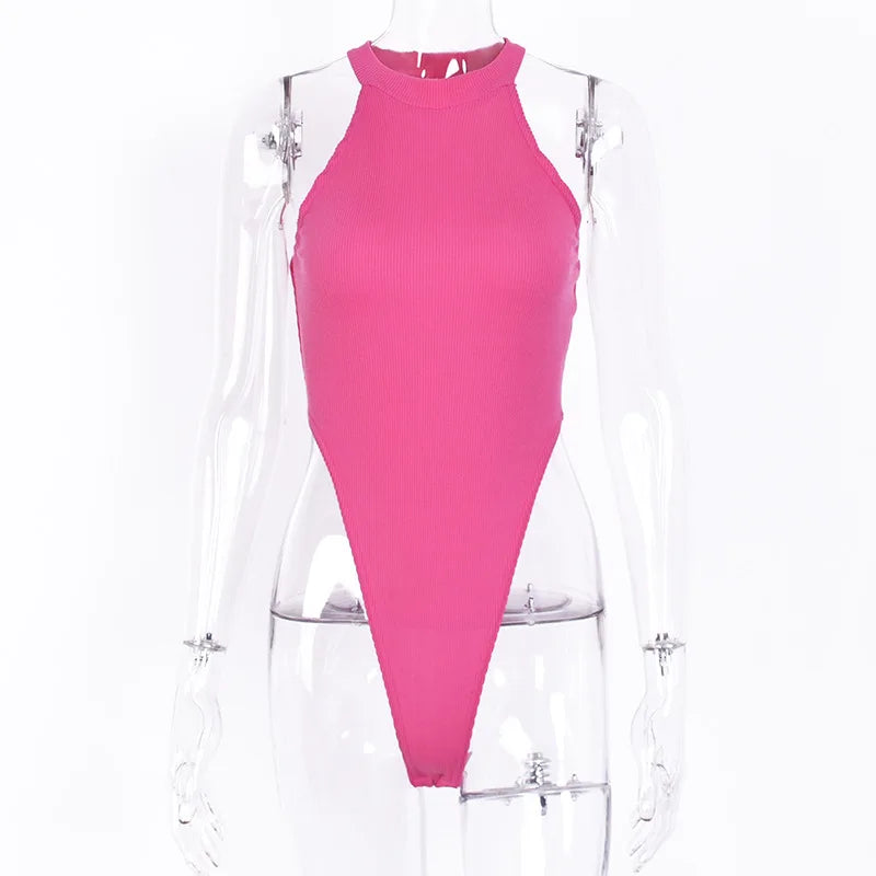 Stonebridge Sexy High Street Neon Bodysuits Summer Colorful Sleevelss Backless Tops