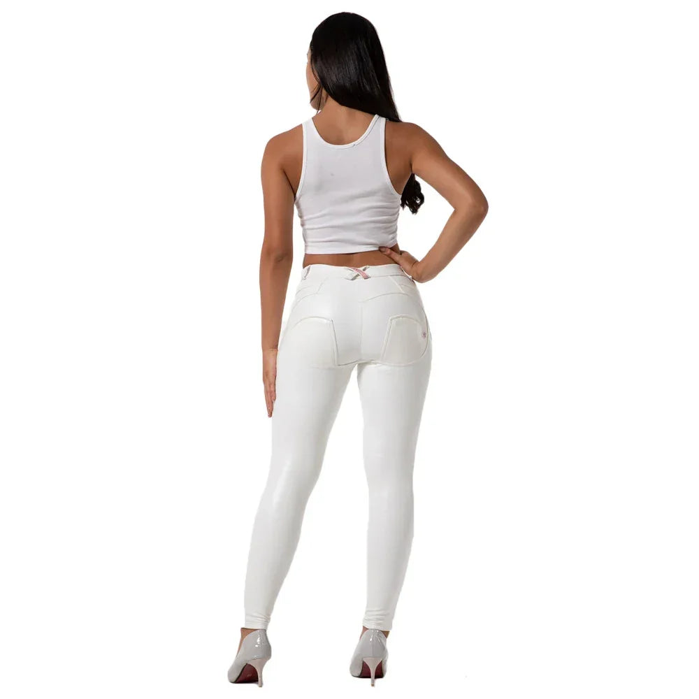 Paterson Faux Leather Pencil Pants Streetwear Slim Fit Trousers