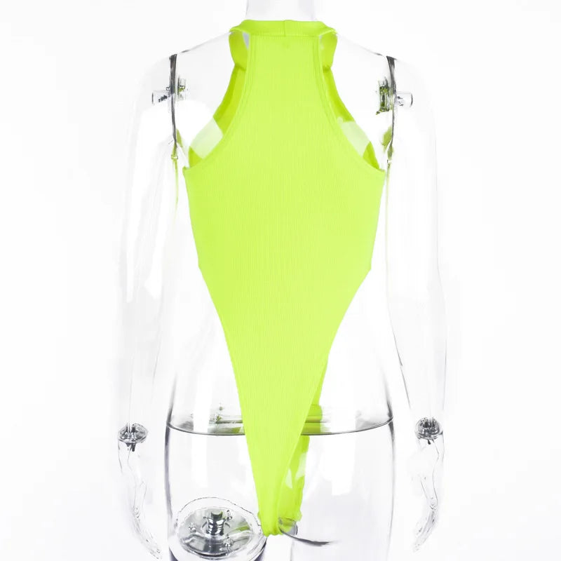 Stonebridge Sexy High Street Neon Bodysuits Summer Colorful Sleevelss Backless Tops