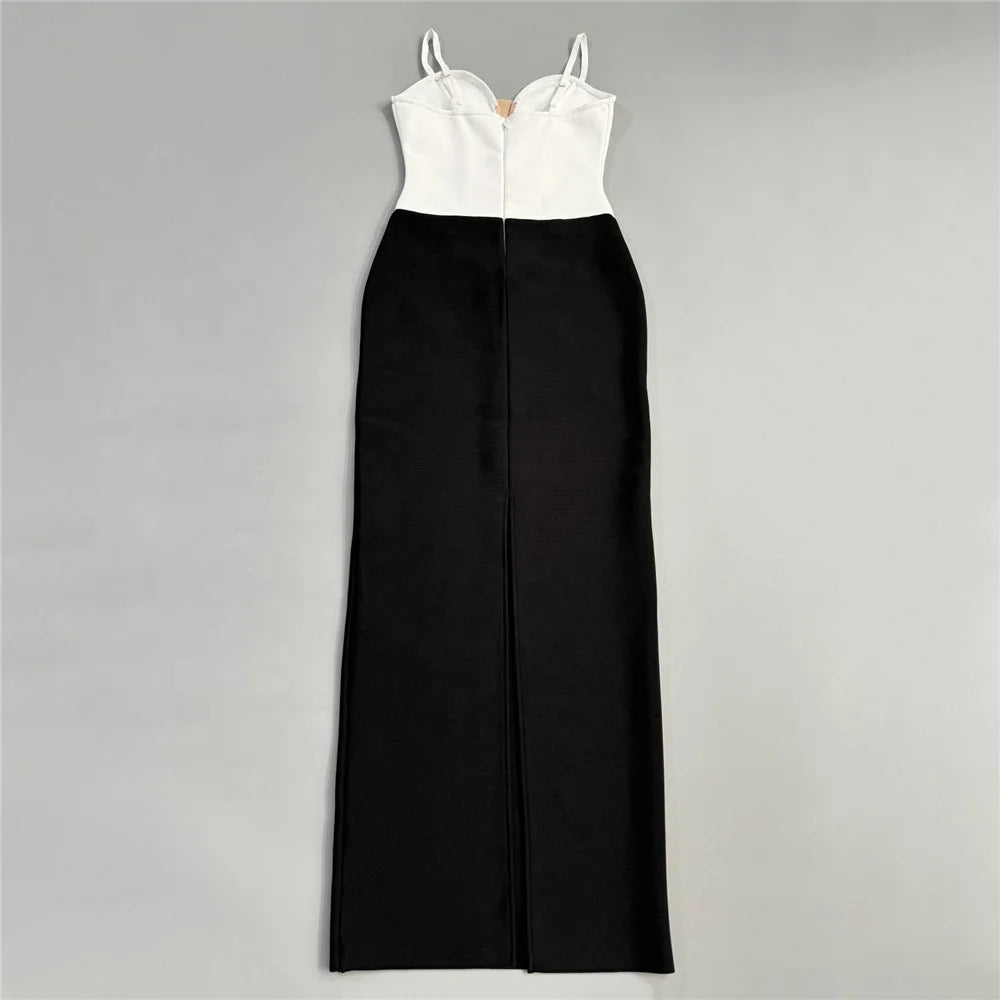 Yardley Village Sexy Beading Spaghetti Strap Patchwork Bodycon Clothes Dress