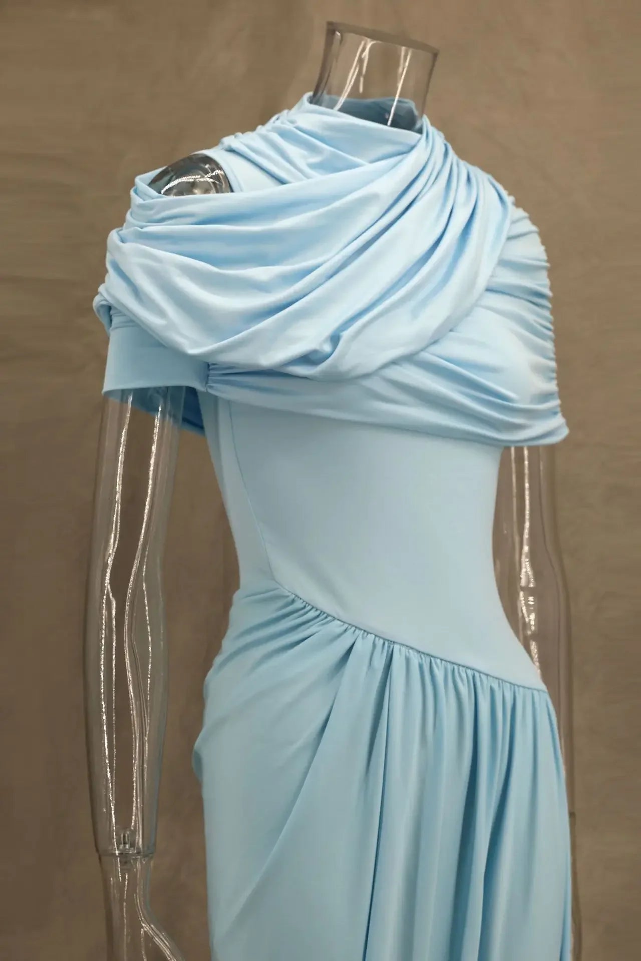 Pickens Retro Shawl Pleated Wrap Long Maxi Event Dress