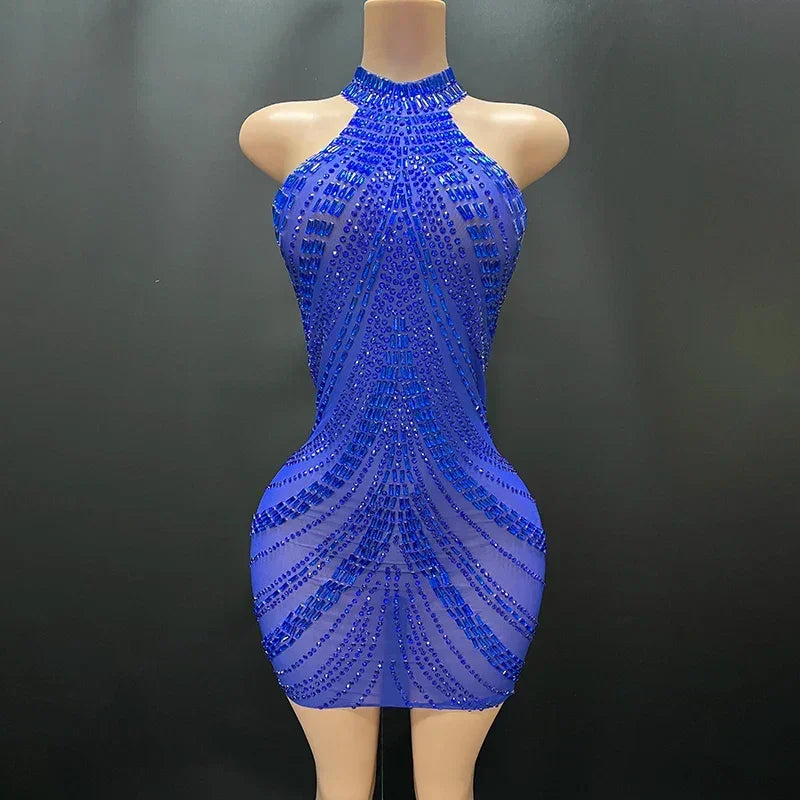Fairmont Transparent Mesh Black Elegant Mini Dress