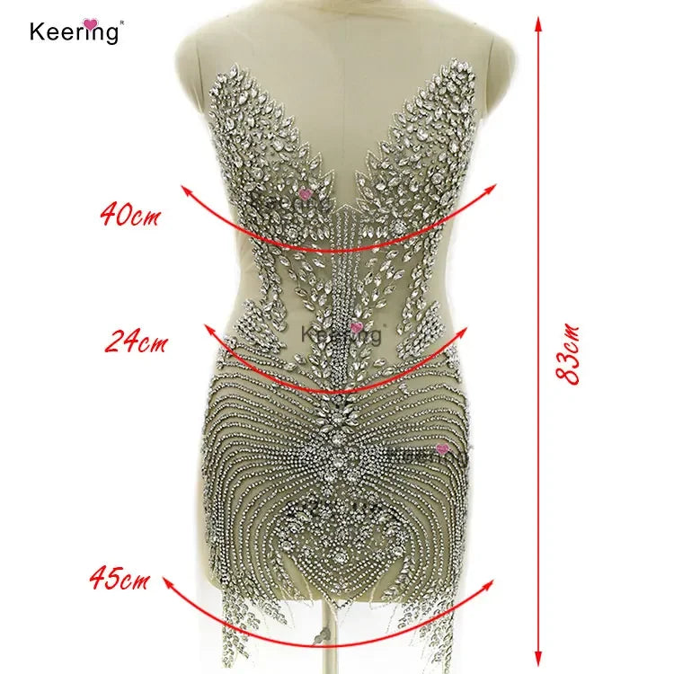Oakland Gold Shiny Rhinestone Beaded Patch Embellishments Crystal Bridal Rhinestone Dress