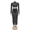 Flanders Clubwear Diamond Print Stunning Long Slim Set