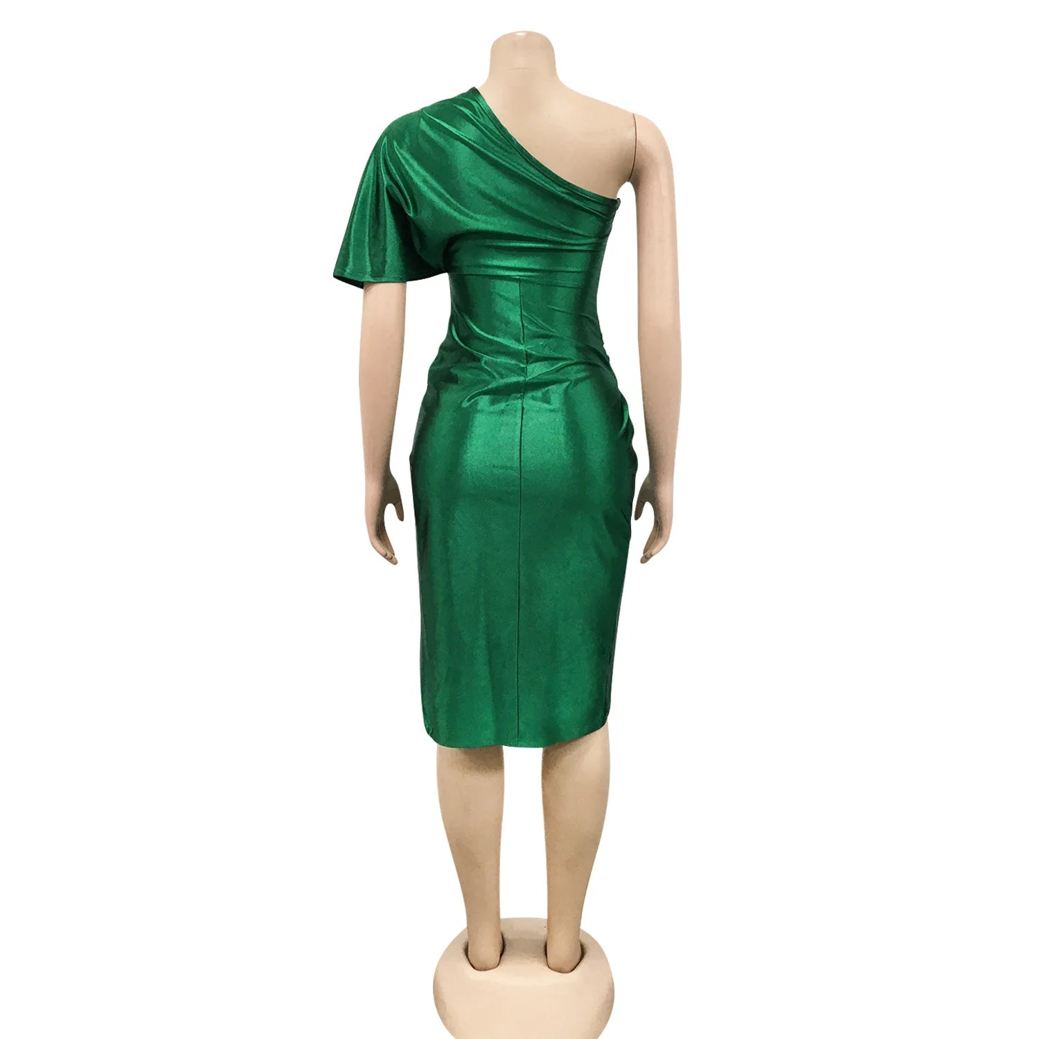 Ross Corner Plus Size Elegant One-shoulder Bodycon Evening Bridesmaid Dress