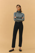Two Shots High Rise Straight Crop Jeans