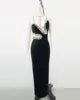 Mount Tabor High Quality Europe Sexy Maxi Empire Diamonds Lace Dress