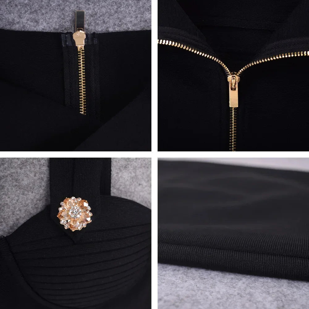 Sarnia Rhinestone Bandage Evening Date Night Maxi Spaghetti Strap Dress