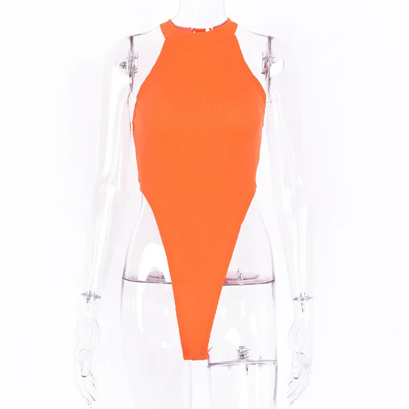 Stonebridge Sexy High Street Neon Bodysuits Summer Colorful Sleevelss Backless Tops