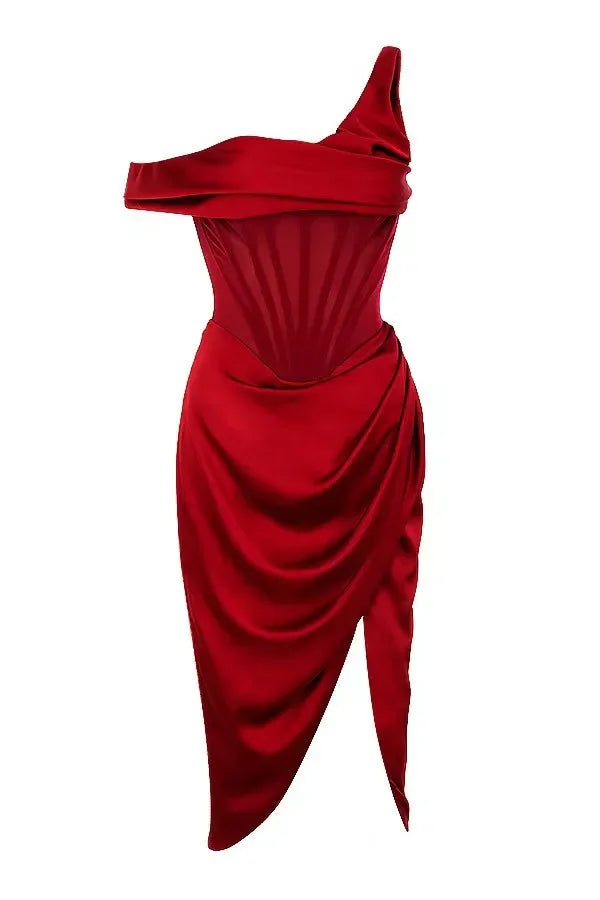 Long Island Off Shoulder Corset Design Elegant Casual Event Dress