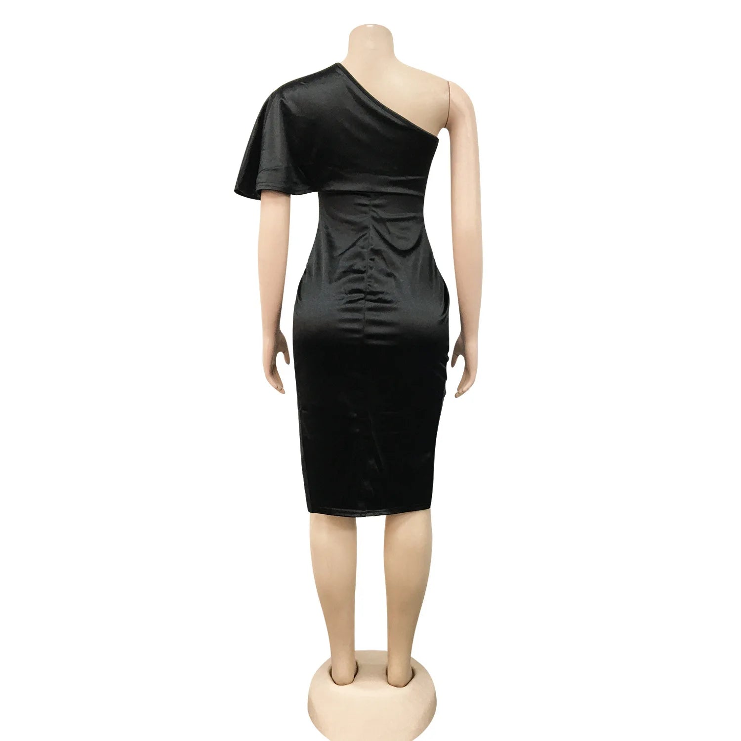 Ross Corner Plus Size Elegant One-shoulder Bodycon Evening Bridesmaid Dress