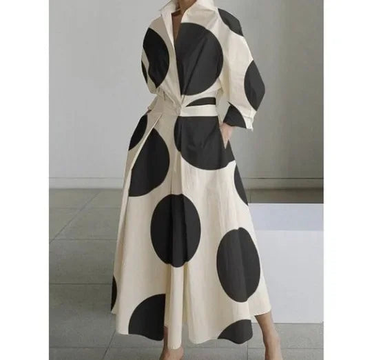 Sutton Manor Casual Long Sleeve Elastic Waist Printed