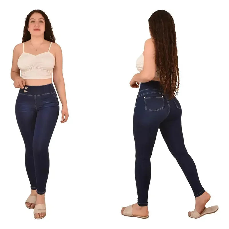Colesville Colombian High Stretch Peach Butt Fajas Jeans