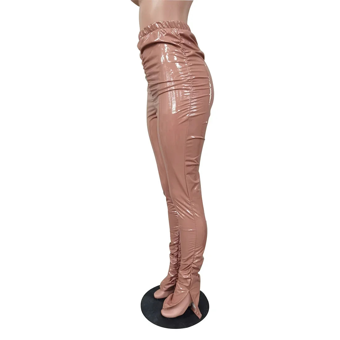 Chemung PU Leather Warming Colorfull Elegant Trousers