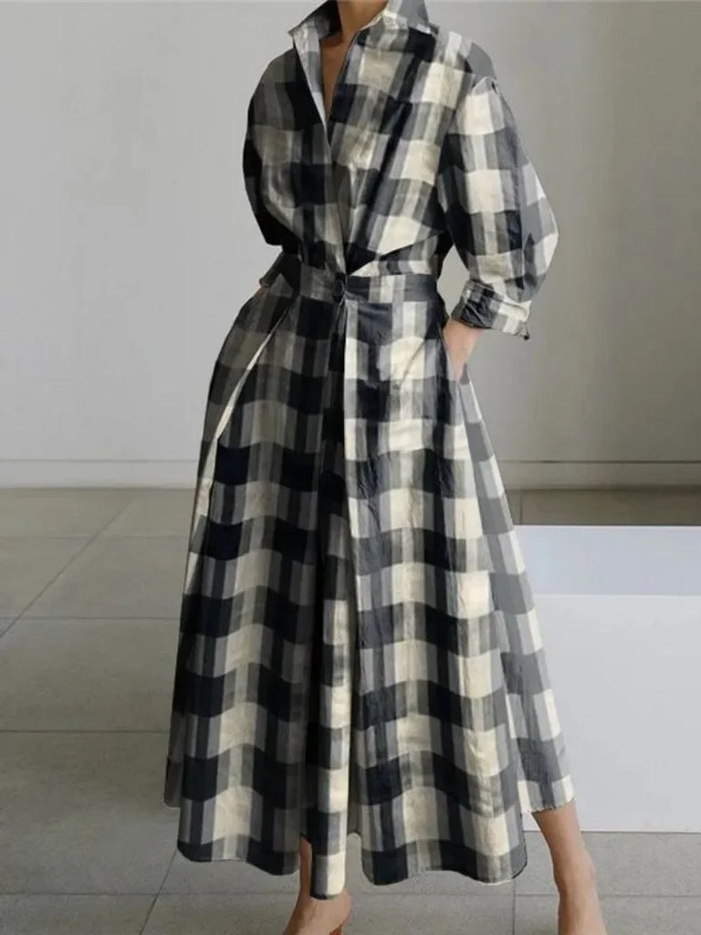 Sutton Manor Casual Long Sleeve Elastic Waist Printed