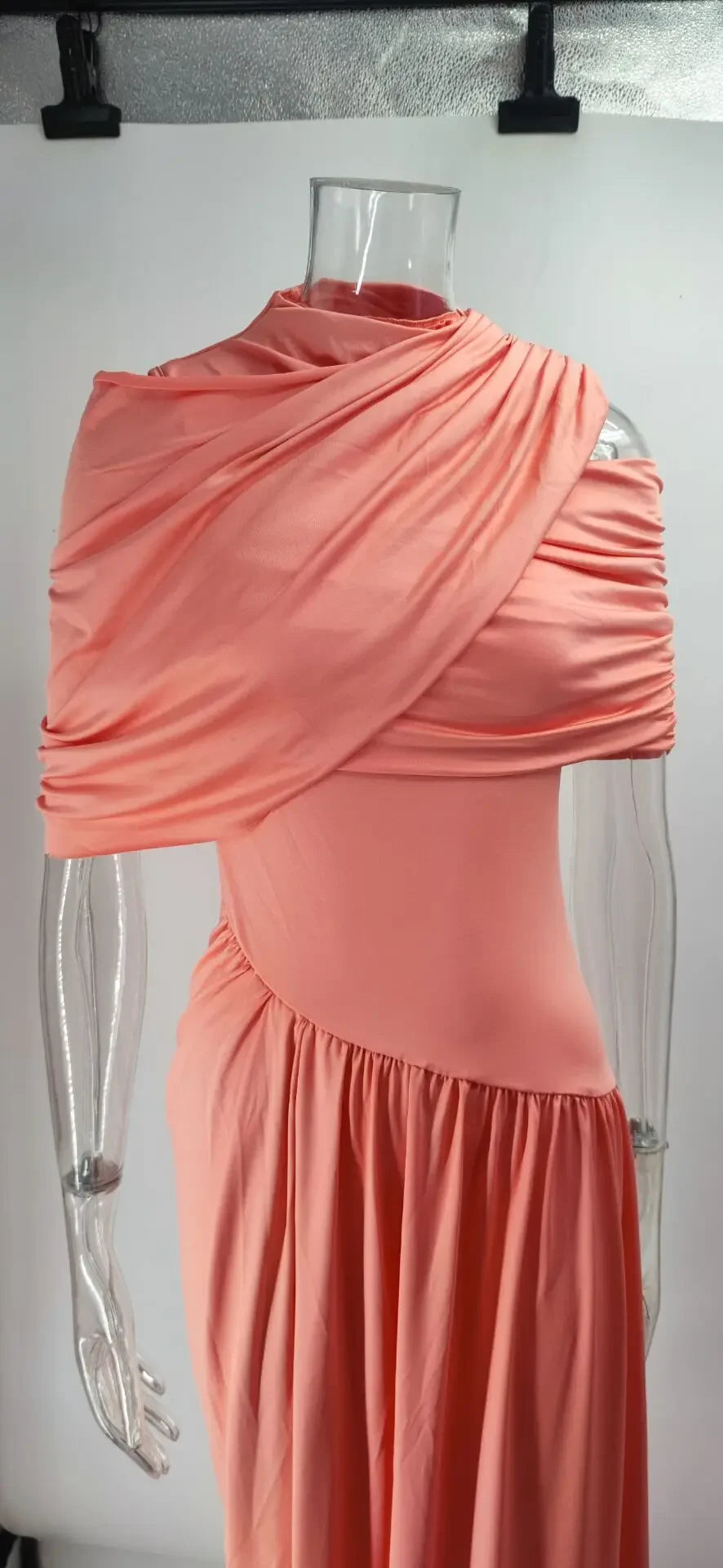 Pickens Retro Shawl Pleated Wrap Long Maxi Event Dress