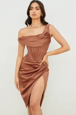 Long Island Off Shoulder Corset Design Elegant Casual Event Dress