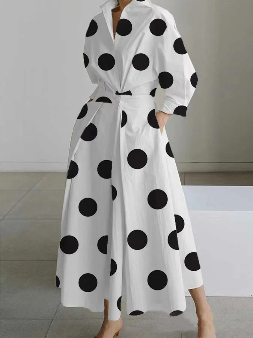 Sutton Manor Casual Long Sleeve Elastic Waist Printed