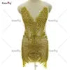 Oakland Gold Shiny Rhinestone Beaded Patch Embellishments Crystal Bridal Rhinestone Dress