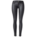Staten Island Low Waist Faux Pu Leather Pants Punk Gothic Lady Skinny Pencil Trousers