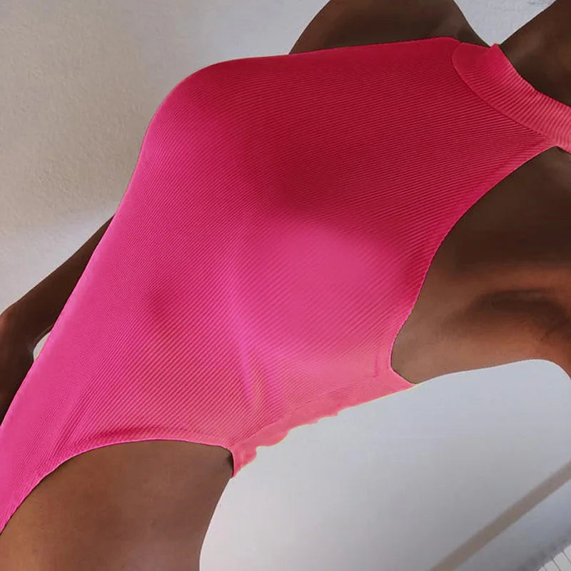 Stonebridge Sexy High Street Neon Bodysuits Summer Colorful Sleevelss Backless Tops