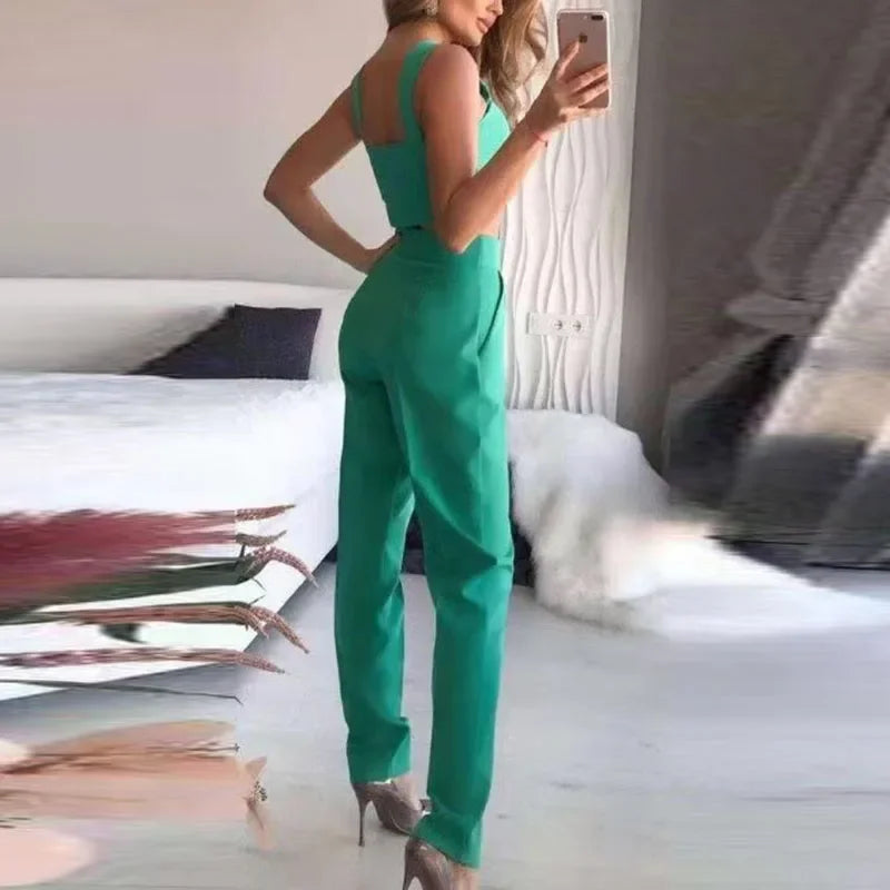 Roosy Vintage Elegant Solid V-Neck Casual 3 Piece Set
