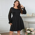 Plus Size Long Sleeve Sexy Autumn Dress