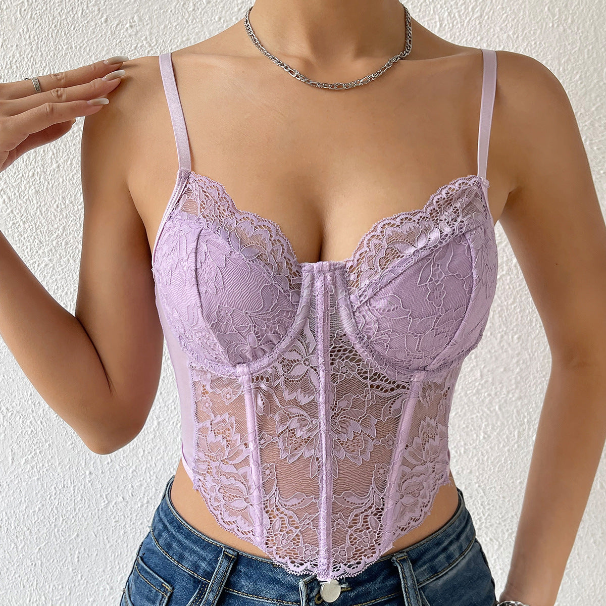 Sexy Lace Steel Corset Vest for Women