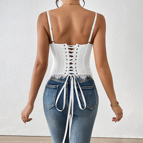 Lace Sexy Slim Vest  Boning Corset
