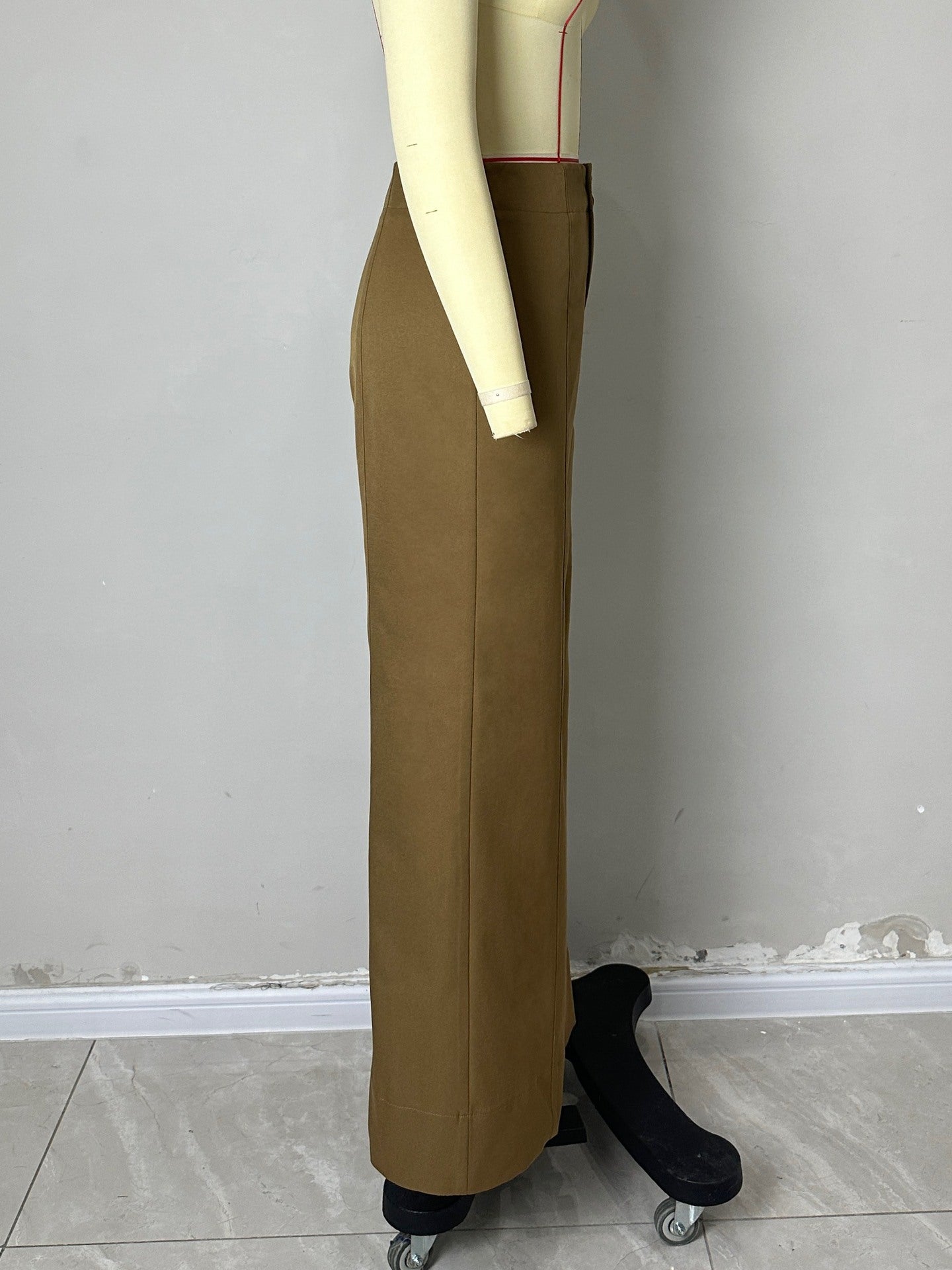 Graceful Cargo Pants Casual Women Wear Autumn Stitching Design Wide Leg Pants