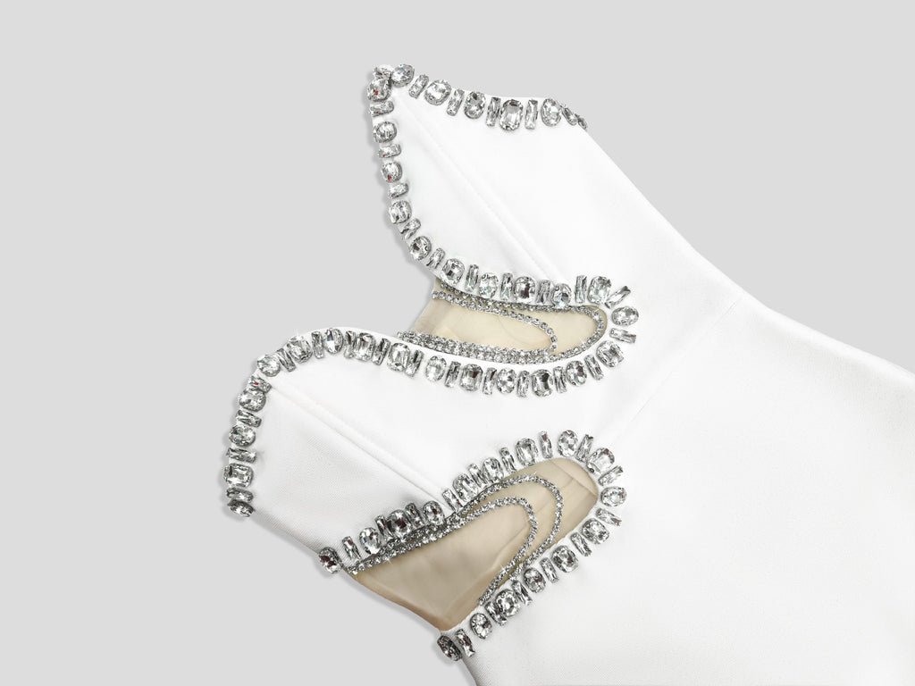 Mount Tabor High Quality Europe Sexy Maxi Empire Diamonds Lace Dress