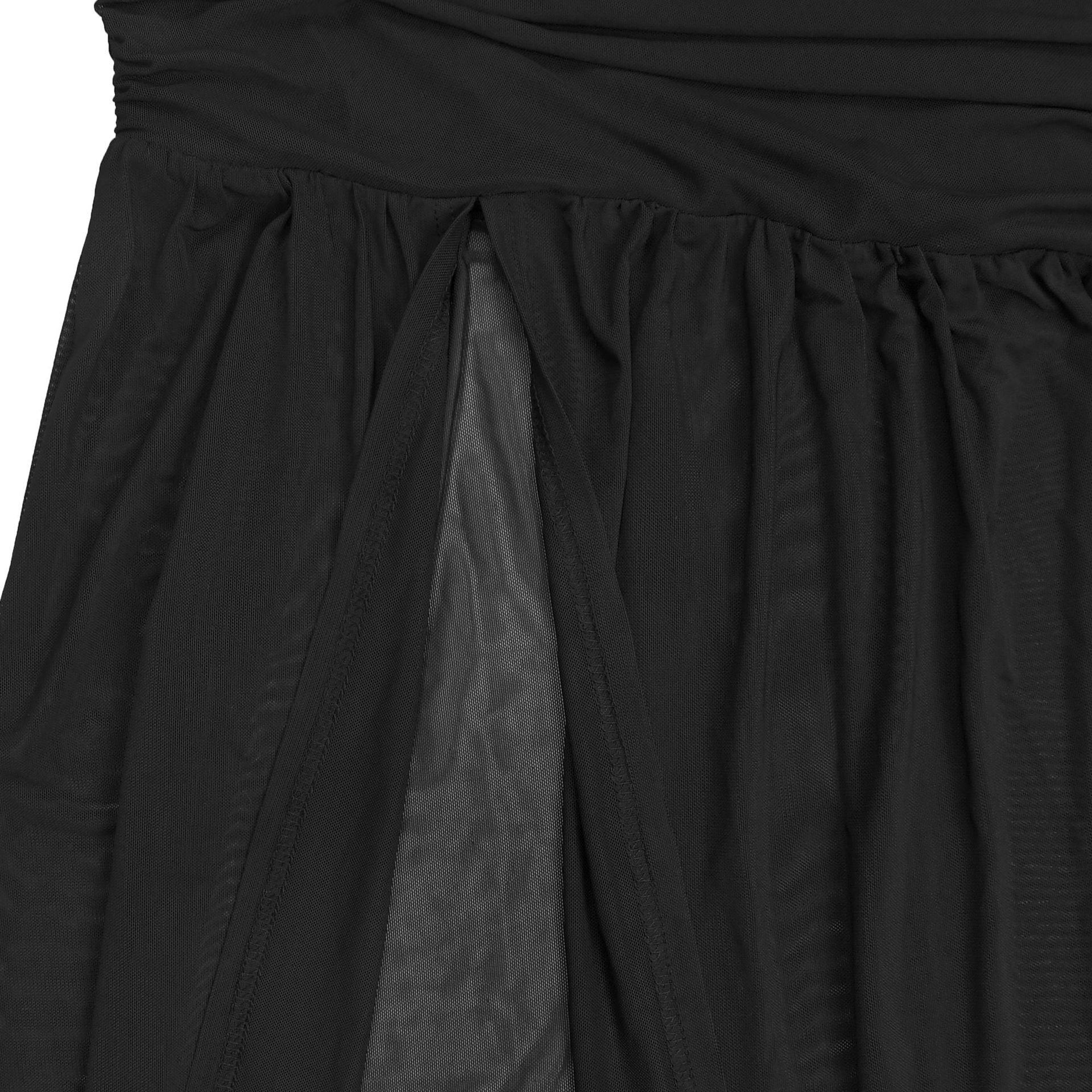 Mount Olive Sexy Formal One Shoulder Long Split Hem Solid Party Maxi Dress