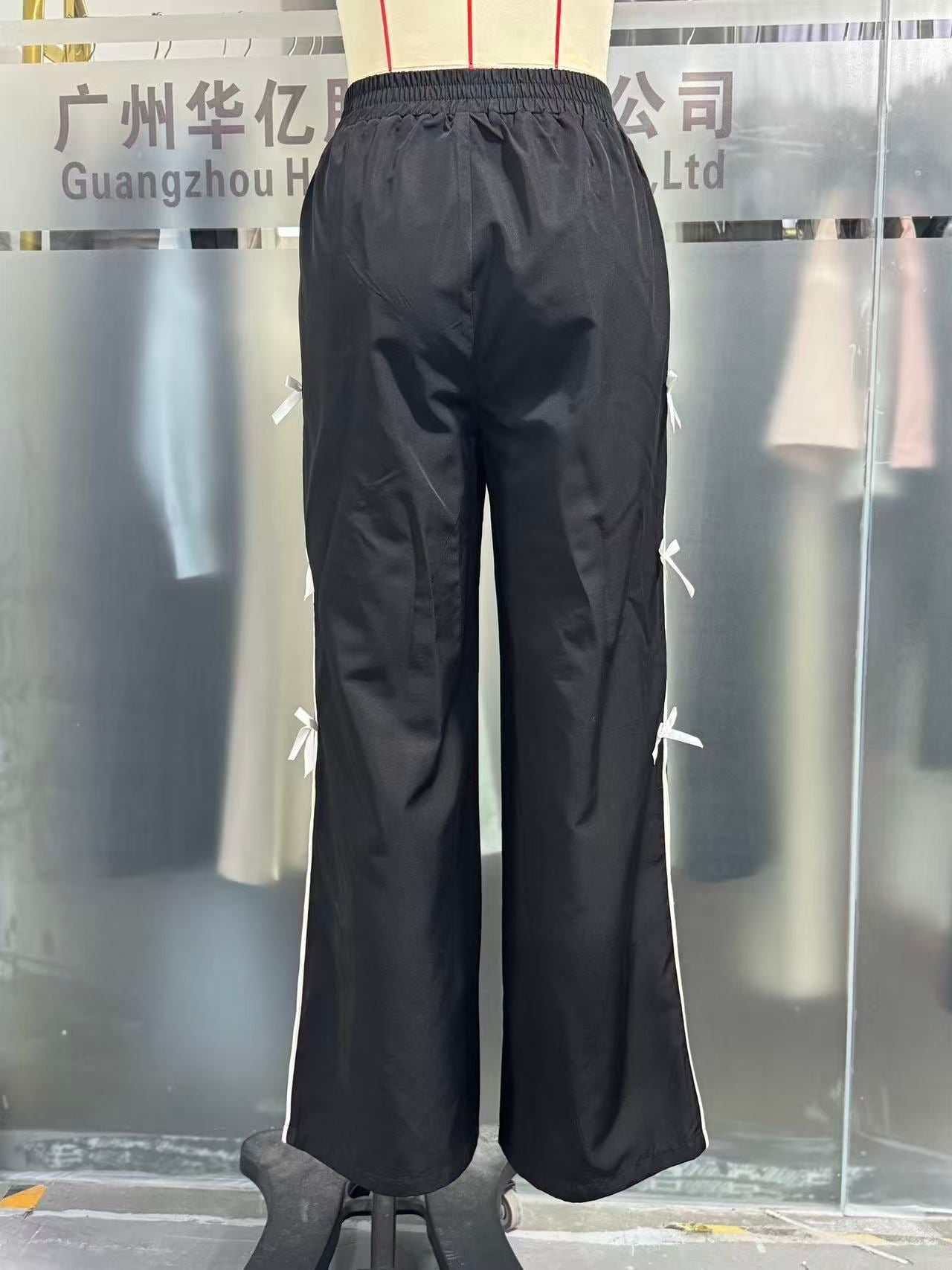 Elastic Waist Small Straight Leg Pants Loose Design Slimming Autumn Winter Casual Pants