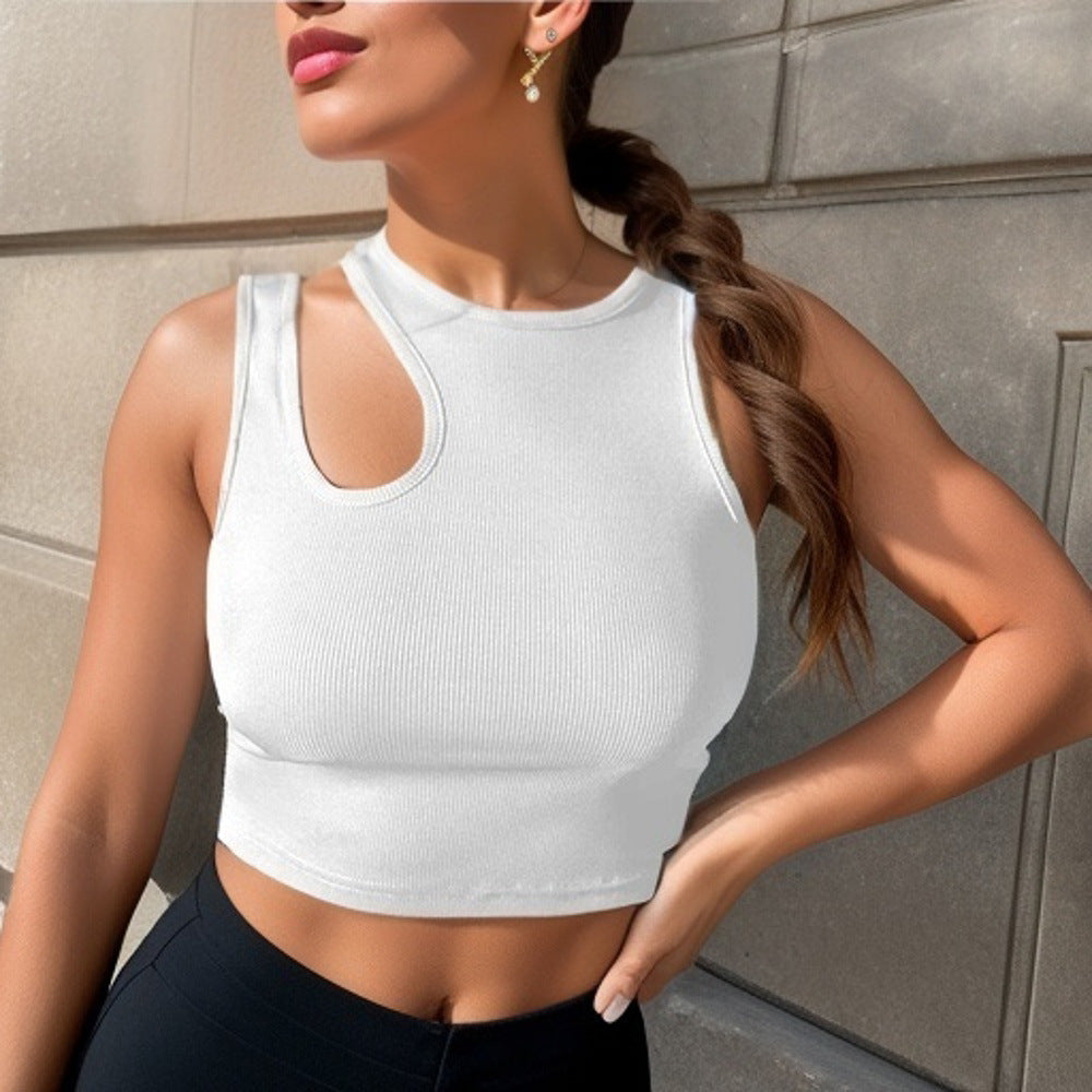 Summer Women Sleeveless Tight Solid Vest