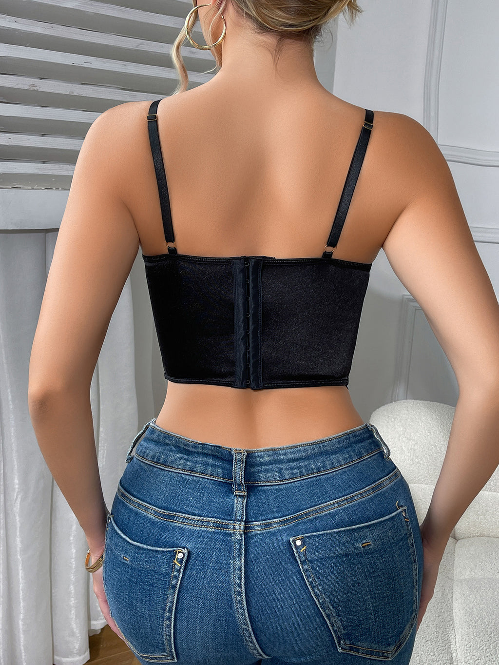 Sexy Corset Floral Steel Tube Embroidered