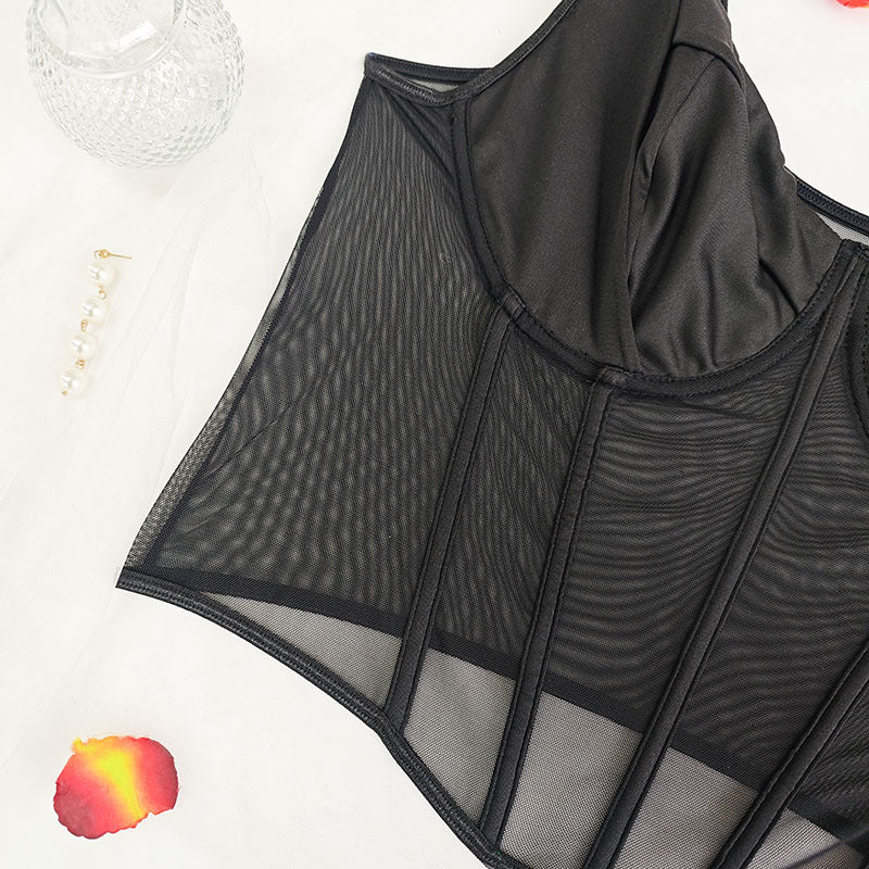 Plus Size Bra Plump Girls Sexy Boning Corset Bra Big Bra Cup Camisole