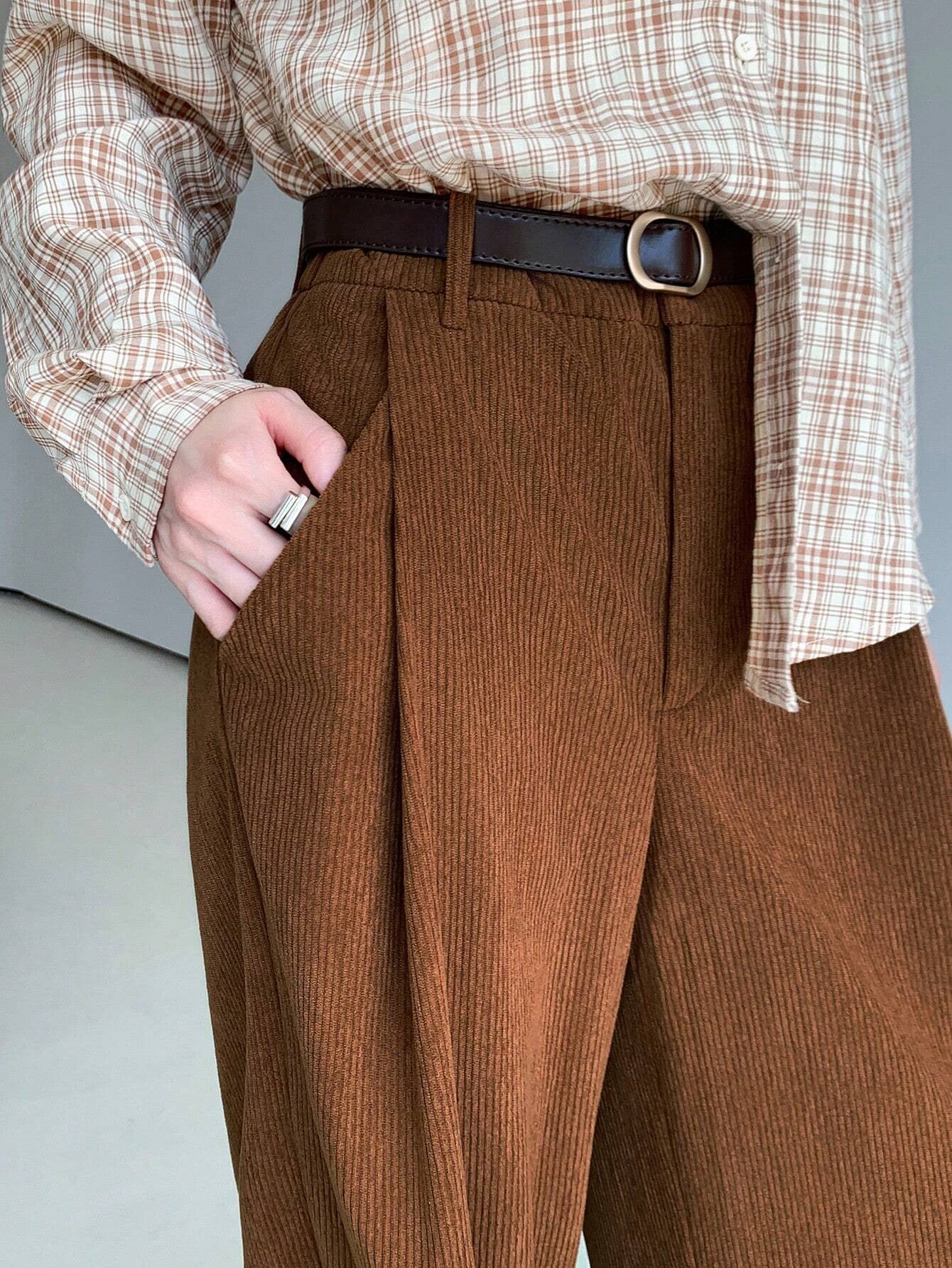 Loose Lazy Elastic Waistband Slimming Wide Leg Casual Pants Trendy All Match Small Women Autumn Wide Leg Pants