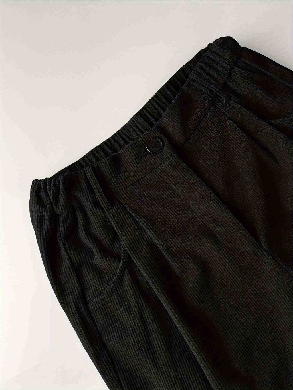 Autumn Women Casual Loose Corduroy High Waist Straight Pants