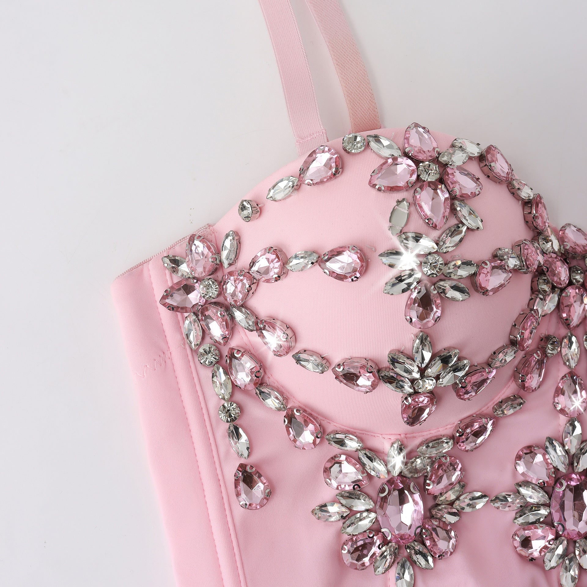 women Sling Vest Rhinestone Corset Sexy