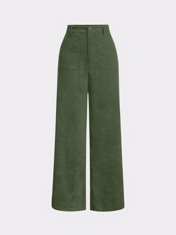 Retro Straight Corduroy Pants Tall Loose All Matching Outdoor Spring Autumn Women Casual Pants