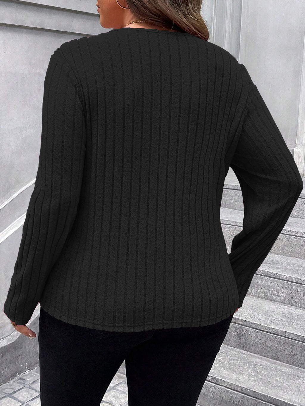 Plus Size Women Simple T shirt Autumn Winter All Match Office Slim Fit Underwear Top