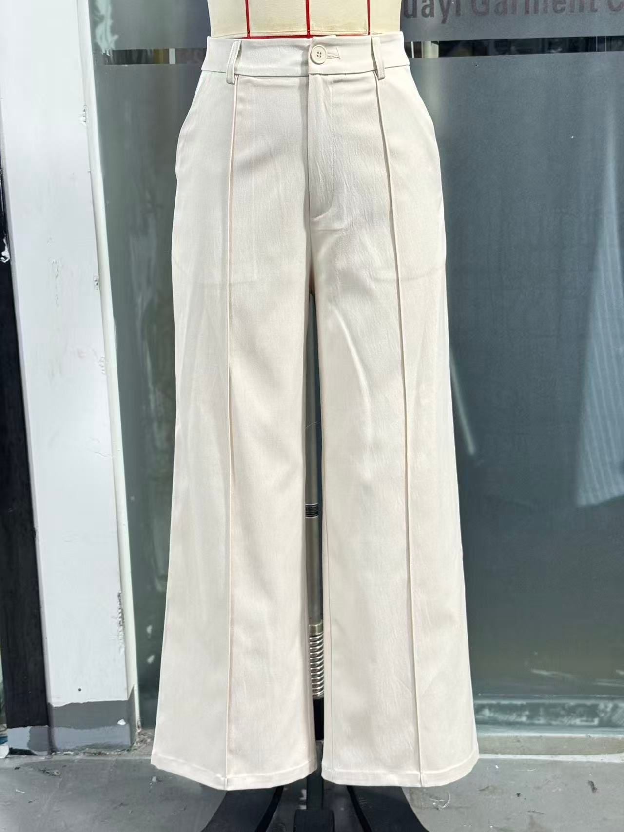 Apricot High Waist Slimming Small Women Pants Loose Idle Casual Draping High Grade Autumn Winter Narrow Wide Leg Pants