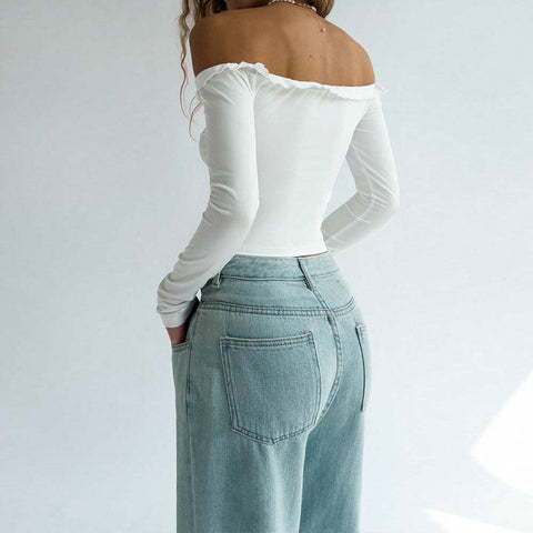 Off Shoulder Autumn Slim Fit Women