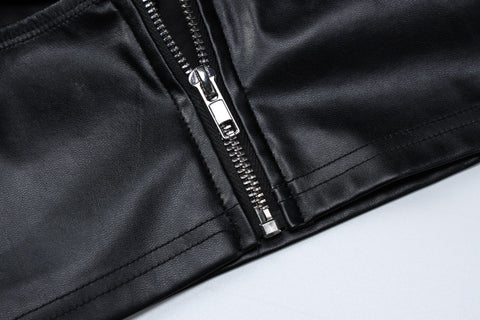 Women Summer Sexy Leather Cropped Vest
